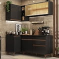 thumbnail image 2 of Madesa Gabinete de Cocina Integral Completa de Esquinero 262 cm Reims Negro 01, 2 of 8