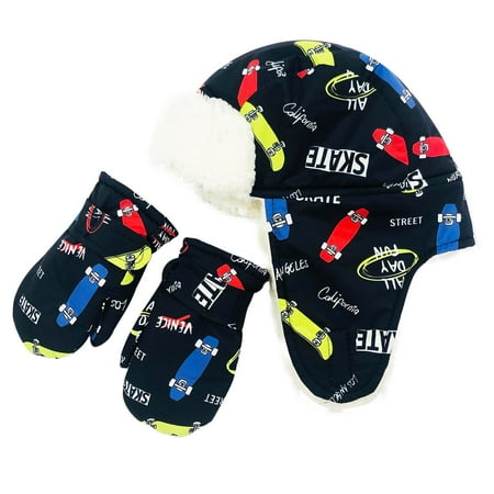 

Wolfast Promotion Winter Baby Boys Girls Print Waterproof Warmth Velvet Gloves Cap Suit