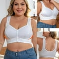 thumbnail image 3 of Front Closure Wireless Bras for Women Full Coverage No Underwire Comfort Lift Bra with Wide Straps Plus Size, 3 of 6