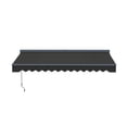 thumbnail image 3 of Semi-Cassette Motorized LED Luxury Patio Awning - 13 x 10 Ft - Onyx Black - Moroccan Collection, 3 of 7