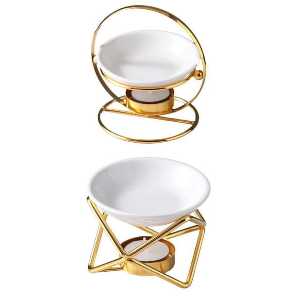 2 quemadores de aceite de Metal, cera derretida, elegante, , quemador de 50ML