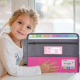 thumbnail image 2 of Clearance Sale! 1PC Accordion File Organizer, 13-Pocket Expanding Folder with Zipper & Labels, PP Plastic, for Office & Home, (13.8x10.6x1.4in, Pink), 2 of 8