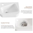 thumbnail image 2 of LiviNest Wall Mounted Bathroom Sink: 14x10 Inch Ceramic Vessel Vanity - Space Saving Modern Rectangular Design for Small Apartments & Powder Rooms with Faucet & Drain Included, 2 of 6