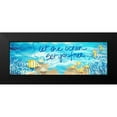 thumbnail image 2 of DeRice, Julie 14x7 Black Modern Framed Museum Art Print Titled - Under the Sea Panel II, 2 of 5