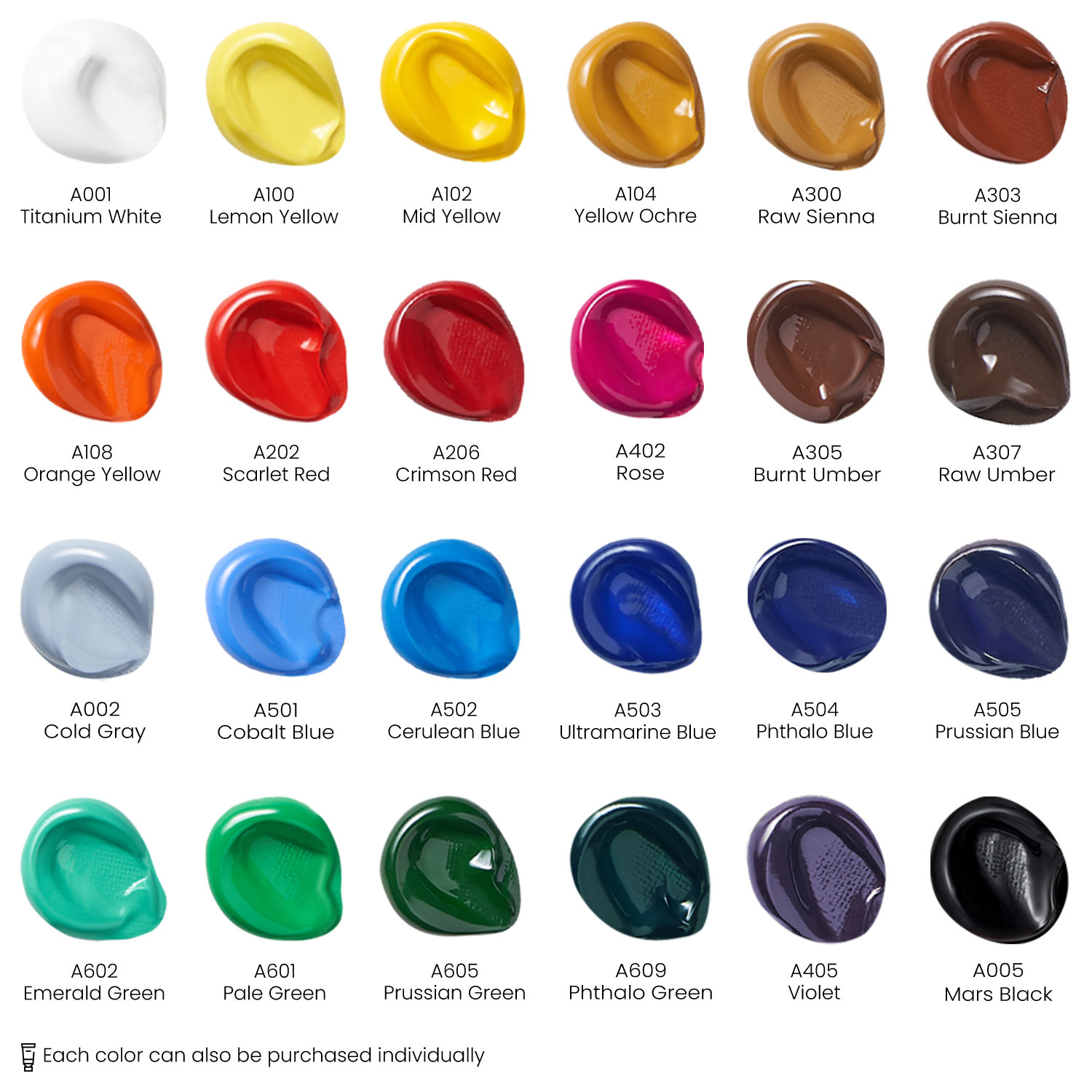 Arteza 24-Count Acrylic Artist Paint Set, 22ml Tubes photo 7