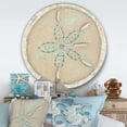 thumbnail image 3 of Designart 'Seastar and Blue Sea Shell II' Nautical & Coastal Metal Circle Wall Art, 3 of 3