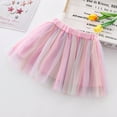 thumbnail image 2 of Zwiiyzr 2-14Y Toddler Girls Cute Tutu Skirt Layered Tulle Dance Dress Party Solid Color Embroidery Net Yarn Princess Dress Skirt Pink, 2 of 4