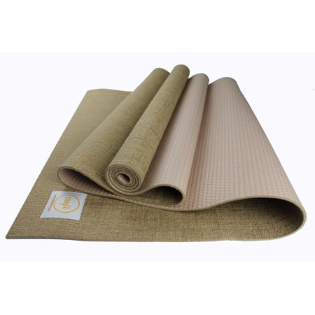 Jute Premium Eco Yoga Mat + Foot Massager (7.5cm x 17.5cm)