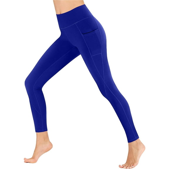 pstuiky Leggings for Women, Workout Leggings for Women Yoga Pants for Women High Waisted Workout Leggings Women's Yoga Leggings for Women Tummy Control Blue XL