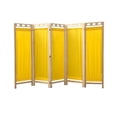 thumbnail image 2 of Biombo Mampara MARDAM Madera DE Pino Natural 5 Paneles Amarillo, 2 of 2