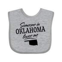 Inktastic Someone in Oklahoma Loves Me Boys or Girls Baby Bib