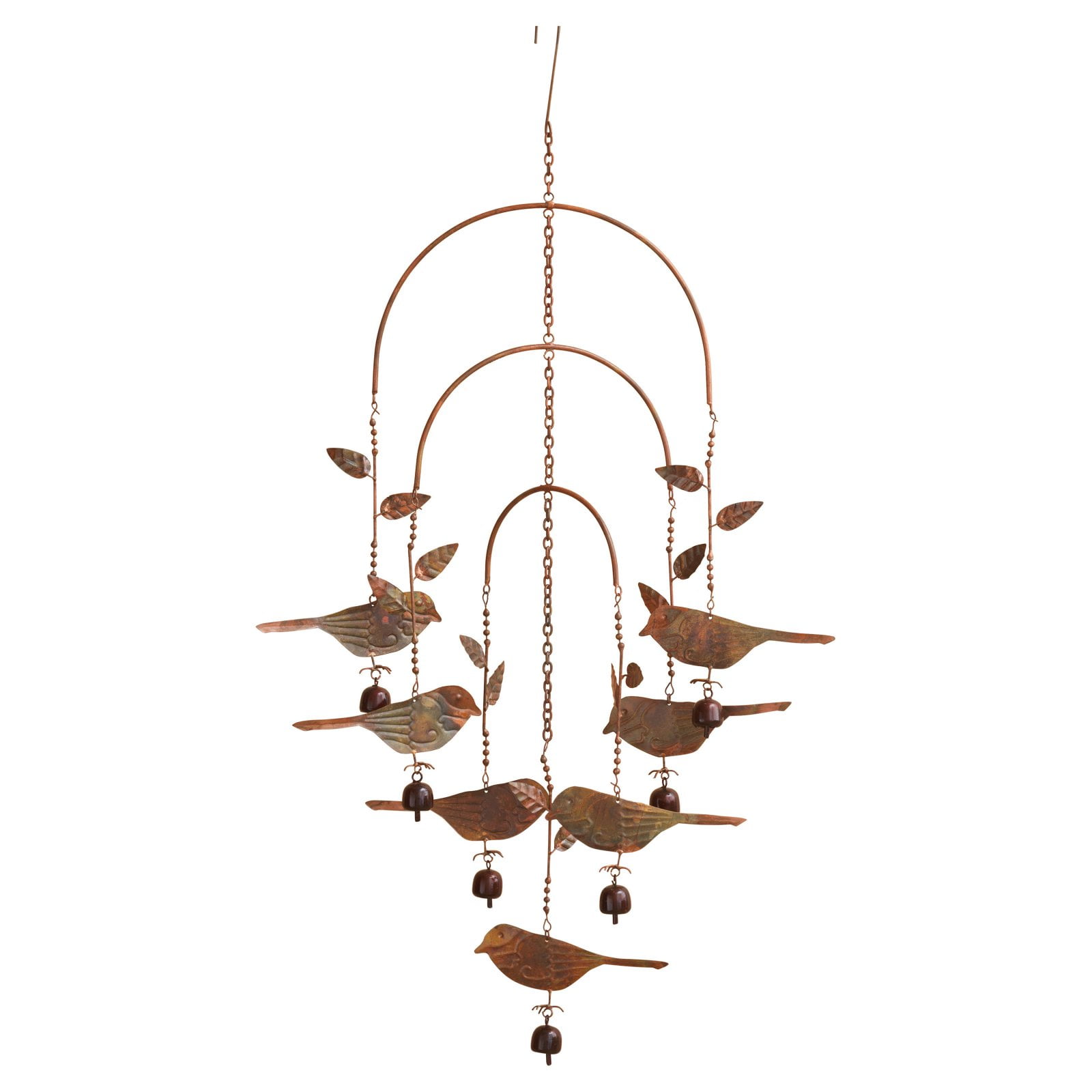 Flamed Birds with Bells Wind Chime