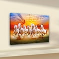 thumbnail image 3 of Seven Lucky Wild Horses Canvas Art Print - Vibrant Sunset Scene with Golden Light, Modern Wall Decor for Bedroom, Living Room, and Corridor - Perfect Winter Home Accent and Gift Idea, 3 of 10