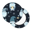 thumbnail image 2 of Balery Gnome And Snowflakes Velvet Round Bar Chair Cushion Cover Adjustable, Protects From Scratches And Stains, Soft & Washable Ideal For Wooden And Metal Stools - 12 Inch, 2 of 7