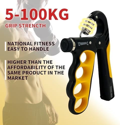 WLIKKS Grip Strength Trainer 2 Pack - Adjustable 11-220Lbs (5-100KG) with Auto Counter, Hand Grip Strengthener, Forearm Exerciser for Athletes, Musicians, Gym, Home, Injury Rehab