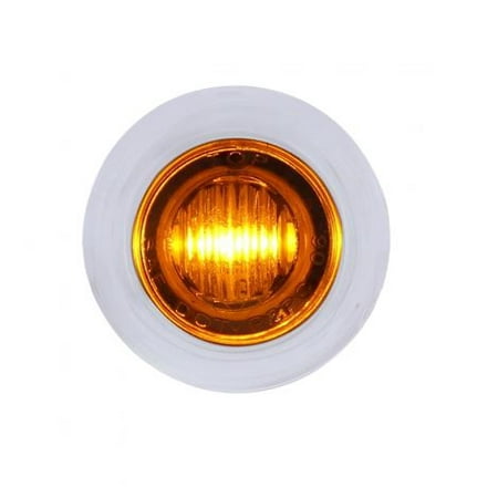 3 LED Dual Function Mini Auxiliary / Utility Light w/ Bezel - Amber LED/Amber Lens