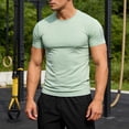 thumbnail image 4 of Ceisia Men's Compression Short Sleeve T Shirt Quick Dry Breathable Athletic Workout Gym Top Green M Gifts for Father, 4 of 8