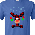 thumbnail image 4 of Inktastic Cute Flannel Reindeer with Christmas Bulbs and Snowflakes T-Shirt, 4 of 5