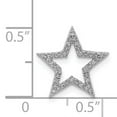thumbnail image 4 of Simply Starz 14k White Gold Small Diamond Star Chain Slide Pendant, 4 of 4