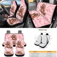 thumbnail image 3 of Yuyamidu Cute Sloth Car Seat Cover Full Set with Steering Wheel Cover Seatbelt Pads Pink Strawberry Cup Mat Auto Garbage Bin Rear View Mirror Cover Keychain Air Vent Storage Pouch, 15 PCS, 3 of 7