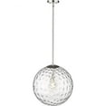 thumbnail image 4 of Acclaim Lighting Mackenzie 1-Light Round Polished Nickel Pendant Light with Rippled Water Glass, 4 of 5