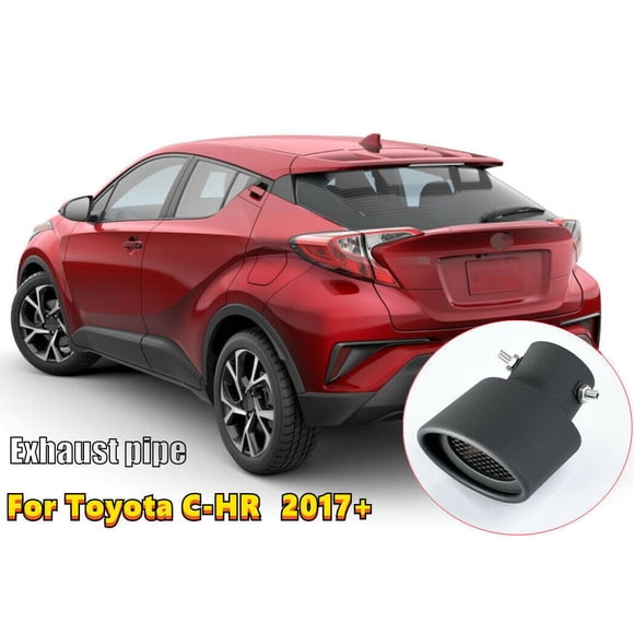 Black Rear Exhaust Muffler Tip End Pipe Trim Steel for Toyota C-HR CHR 2016-2021