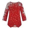 thumbnail image 4 of Qertyioot Chandail en Molleton de Noël pour Femmes Mode Décontractée Manches Longues Col en V Chandail, 4 of 5