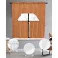 thumbnail image 2 of Burnt Orange Burlap Texture Swag Kitchen Curtains Sets for Windows 24 Inch Length, Farmhouse Vintage Orange Short Window Curtain Panels Swags Valances and Tiers 3 Piece Set for Cafe/Dining Room, 2 of 5