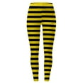 thumbnail image 3 of Arlun Striped High Waist Yoga Pants with Lifting Design for Exercise Running Workout and Fitness Training Soft Comfortable Stretchy Tights Fashion Color Block Leggings 5-Yellow XL, 3 of 4
