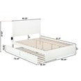 thumbnail image 7 of AFI NoHo Queen Wood Platform Bed with Headboard Footboard & Twin XL Trundle, White, 7 of 7