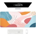 thumbnail image 1 of Auhoahsil Ultra Large Gaming Mousepad, XXL Desk Mat, Pretty Extended Full Size Desktop Matt for Keyboard, Laptop & Computer, 35.5 x 15.7 in, Abstract Orange Pink Pattern, 1 of 7