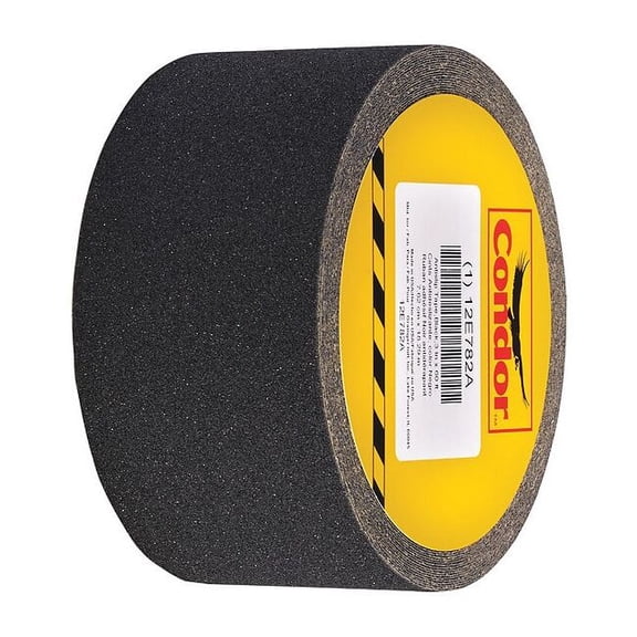 Condor AntiSlip Tape,60 ftLx3 inW,BLK,80 Grit GRAN5005