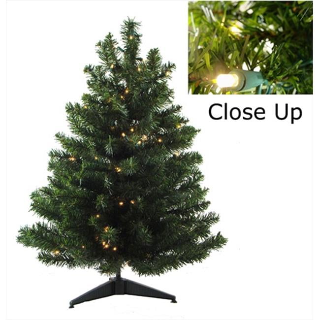 NorthLight 18 inch PreLit Natural TwoTone Pine Artificial Christmas
