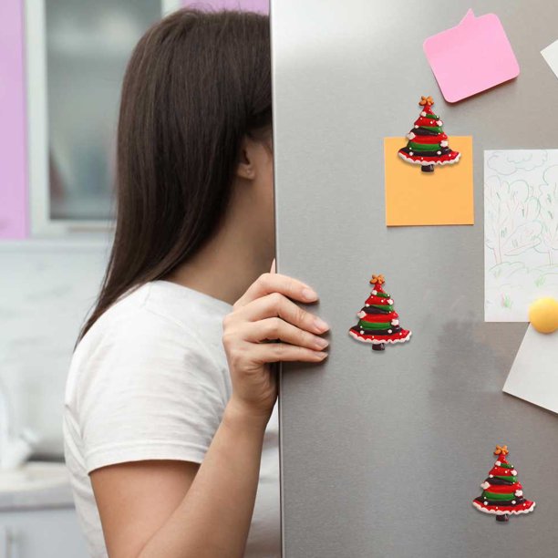 XWSHYW Aparatos de Utensilios de Cocina. Pegatinas Navideñas para Nevera de Año Nuevo, Pegatinas Magnéticas de Regalo, Pegatinas Tridimensionales para Ventana de Vidrio, Decoraciones