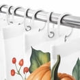 thumbnail image 6 of Shower Curtains for Bathroom-36"x72",Thanksgiving Fall Pumpkin Flower Waterproof Bath Curtain Grommet Shower Curtain Set with Hooks,Sunflower Leaves Berry Washable Bath Accessories, 6 of 8