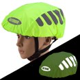 thumbnail image 5 of Bicycle Helmet Cover with Reflective Strip Sports Helmet Rain Cover Waterproof Riding Helmet Rain Cover Adjustable for Mountain Road Bike Helmet (Green B), 5 of 10