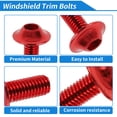 thumbnail image 4 of Tornillos de parabrisas Unique Bargains compatibles con la mayoría de las motos deportivas para Kawasaki, para Yamaha, para Suzuki, para Honda, para Ducati, para BMW, etc. Acero inoxidable, goma, rojo, 4 of 6