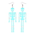 thumbnail image 3 of Pendientes de esqueleto de Halloween, pendientes colgantes, divertido vestido gótico de moda, pendientes espeluznantes decorativos Punk de moda para jinwen esqueleto de halloween, 3 of 7