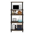 thumbnail image 3 of Furinno Turn-N-Tube 5-Tier Toolless Kitchen Storage Cart, Columbia Walnut/Black, 3 of 5