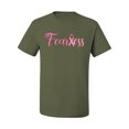 thumbnail image 2 of Wild Bobby, Fearless Pink Ribbon Support Warrior Women, Breast Cancer Awareness, Men Graphic Tee, Military Green, 4X-Large, 2 of 5