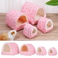 thumbnail image 5 of Soft Comfortable Winter Rabbit Squirrel Guinea Pig Nest Warm Mat Small Animal Sleeping Bed Hamster House PINK XS, 5 of 8