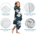 thumbnail image 7 of Pioneer Flower Floral Print Pattern Hooded Bath Towel，50"x30" for Ages 3 To 12 Kids, Quick Dry Lightweight Soft Microfiber Hood Beach Towel Cover Up for Kids, 7 of 7