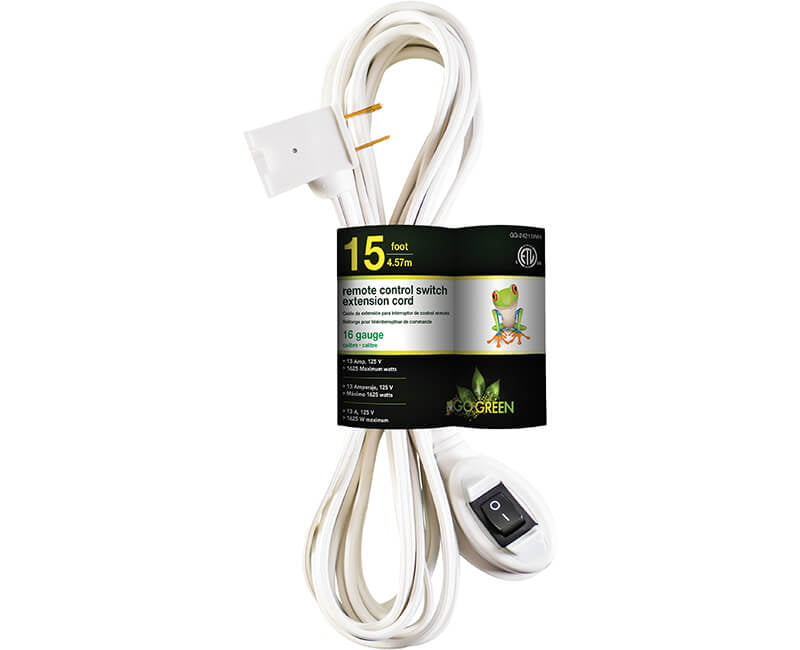 Electes 10 Feet 3 Grounded Outlets Extension Cord with Foot Switch and Light Indicator NEW UL Listed White 16/3 