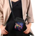thumbnail image 4 of HELLHERO 4.33"x1.97"x7.09" Small Crossbody Purse, Men, Women with Vintage Neon Turtle Space, 4 of 7