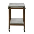 thumbnail image 3 of Coaster 2 Tier Concrete Bar Cart in Chestnut and Gray, 3 of 7