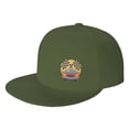 thumbnail image 1 of DouZhe Flat Brim Cap Snapback Hat, Race Car Flag Prints Adjustable Green Adult Baseball Cap, 1 of 6