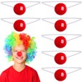 thumbnail image 1 of FELTECHELECTR 12 piezas de nariz roja brillante de payaso para disfrazarse, accesorios de escenario para fiestas de Navidad y Halloween, color rojo, 1 of 6