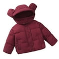 thumbnail image 3 of Girl Winter Coat Hooded Puffer Jacket Kids Girls Red Jacket Zip up Long Sleeve Waterproof Boys Thicken Jacket Boys Winter Coat Size 7-8 Years, 3 of 8