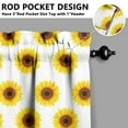 thumbnail image 5 of Kitchen Curtains 36 Inch Short - 3 Panel Set, Boho Sunflower Butterfly Floral Print, Rod Pocket Window Curtain for Rustic Farmhouse, Country Vintage Summer Decor, Easy Wash, 5 of 6