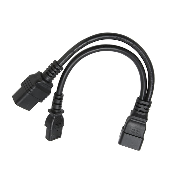 Cable de alimentación IEC320 C19 IEC320 C13 a IEC320 C20 Cable adaptador de corriente estándar resistente 1 en 2 salidas IEC320 C20 para Monitor para HDTV